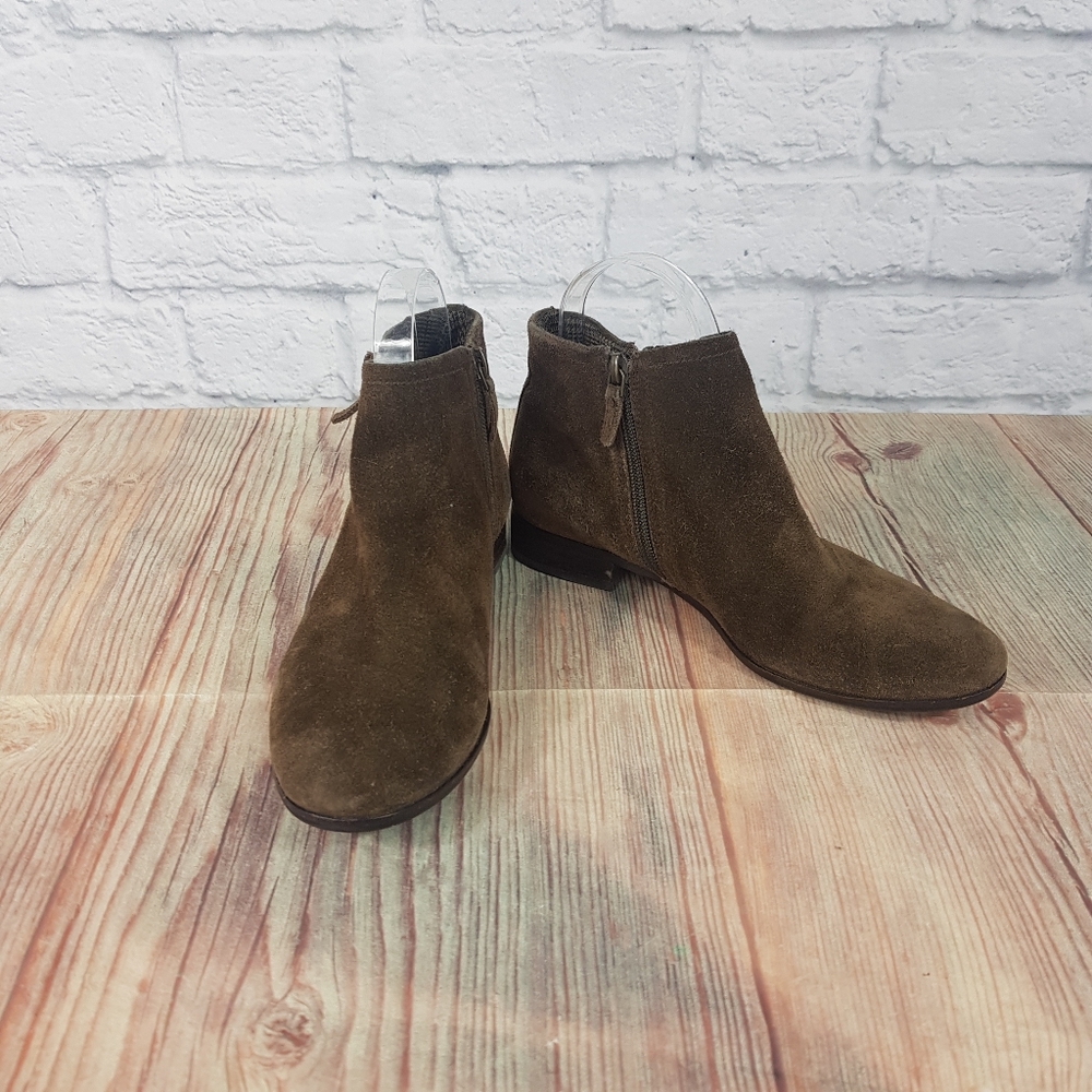 Franco Sarto "Rent" Suede Double Zipper Ankle Bootie